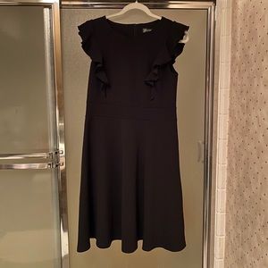Black Cap Sleeve Dress
